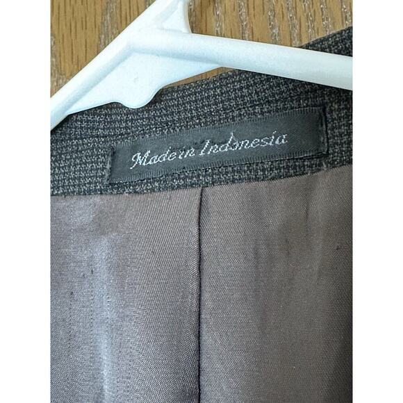 Calvin Klein Men's Sports Jacket 2 Buttons Single Breasted 100% Wool Brown Sz46L - Picture 10 of 11